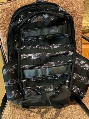 Nike Black Camouflage Skate Backpack